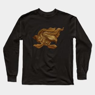 Lined hand drawn betta fish. Long Sleeve T-Shirt